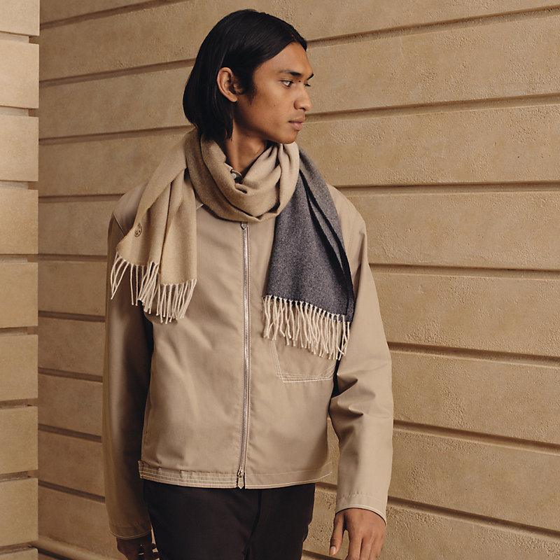 エルメス　カシミヤストール　サマーブロックサンライズ カシミヤマフラー 《サマーブロック・サンライズ》 - マロン | Hermès